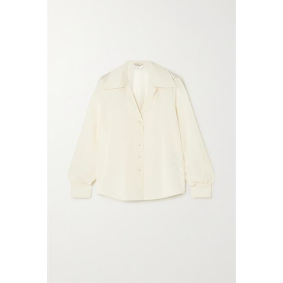 Saint Laurent White Silk Shirt Size 34 - Picture 1 of 6